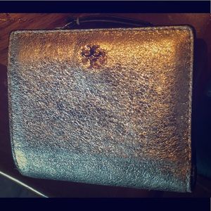 Metallic Gold Tory Burch Wallet